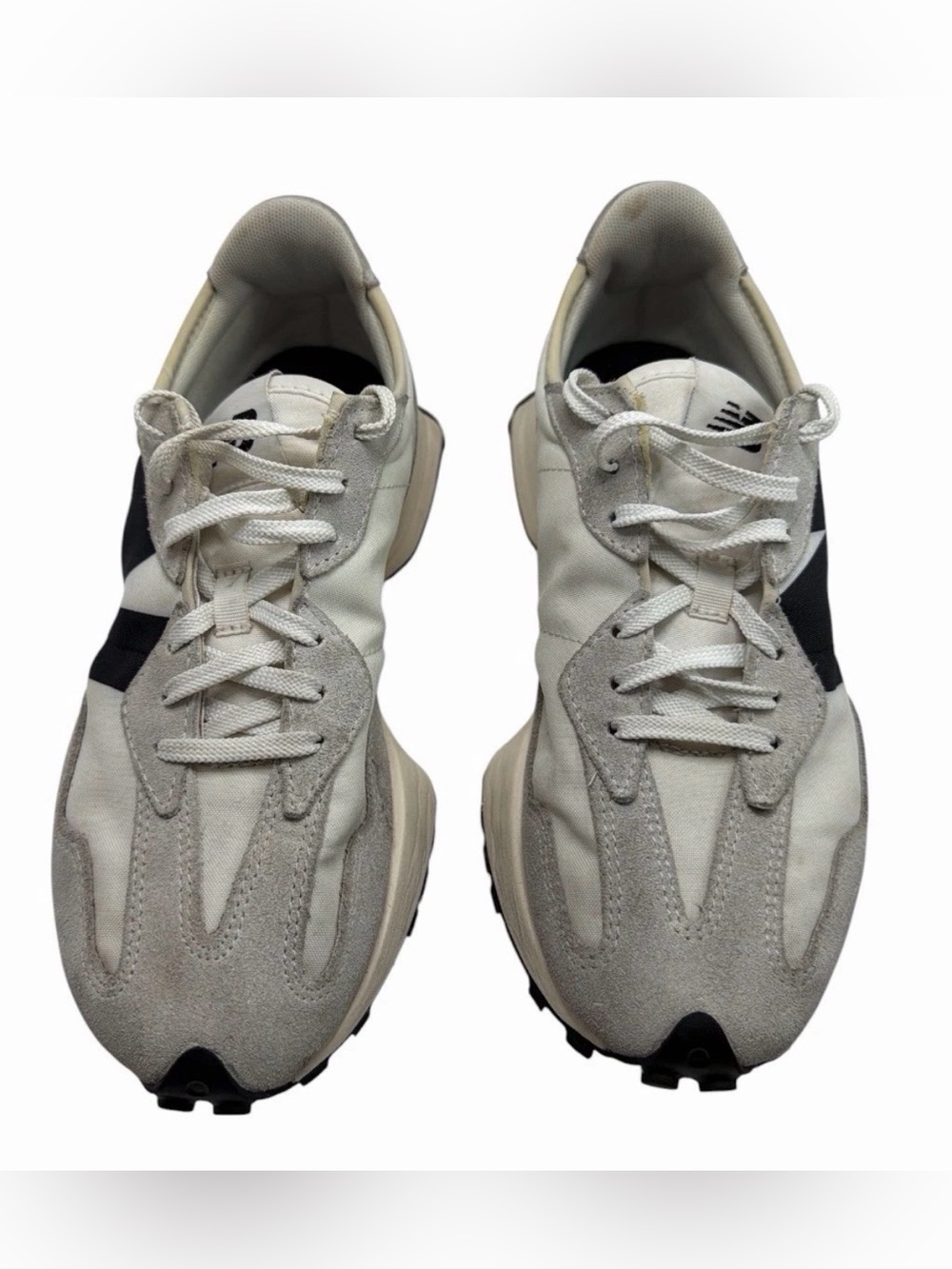 New Balance women’s Cream and Black Retro Runner Sneakers